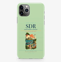 Thumbnail for Santander Airport (SDR) design on light green iPhone 16 Pro MagSafe case