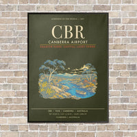 Thumbnail for Canberra Airport CBR - Canvas Framed - Green Army