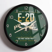 Thumbnail for E-2D Advanced Hawkeye design on dark green framed wall clock