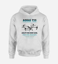 Thumbnail for DJI Agras T25 design on white hoodie single side