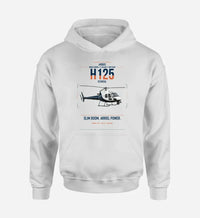 Thumbnail for Airbus H125 design on white double-side hoodie, single-side print