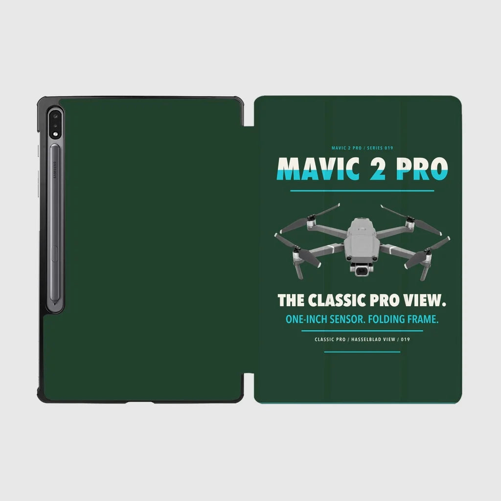 DJI Mavic 2 Pro design on dark green samsung tablet tablet case