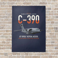 Thumbnail for C-390 Millennium vertical canvas print - no frame - navy blue background