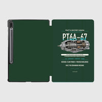 Thumbnail for PT6A-67 design on dark green samsung tablet tablet case