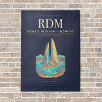 Thumbnail for Roberts Field RDM — Redmond vertical canvas print - no frame - navy blue background