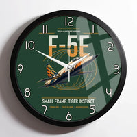 Thumbnail for F-5E Tiger II design on dark green framed wall clock