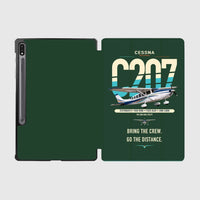 Thumbnail for Cessna T207A Stationair 8 design on dark green samsung tablet tablet case