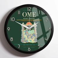 Thumbnail for Nome Airport (OME) design on dark green framed wall clock