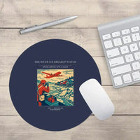 Thumbnail for VINTAGE G4491 - The River Ice Breakup Watch - Designed Mouse Pads design on navyblue round