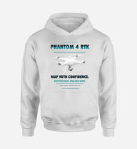 Thumbnail for DJI Phantom 4 RTK design on white hoodie single side