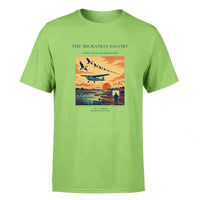 Thumbnail for VINTAGE G4448 - The Migration Escort - Premium T-Shirt design on lightgreen premium t shirt