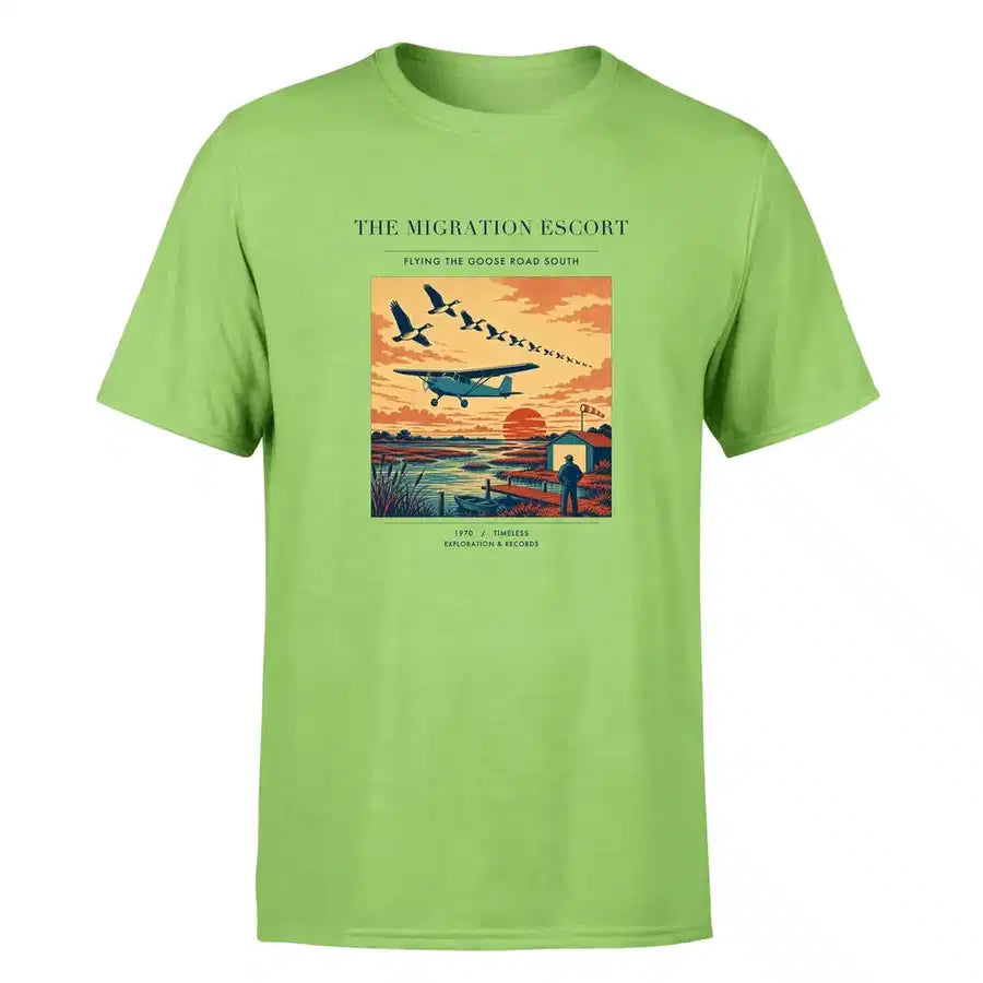 VINTAGE G4448 - The Migration Escort - Premium T-Shirt design on lightgreen premium t shirt