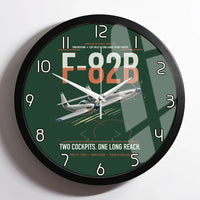 Thumbnail for F-82B Twin Mustang design on dark green framed wall clock