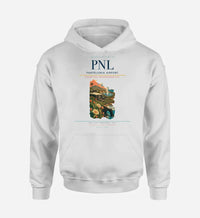 Thumbnail for Pantelleria Airport (PNL) design on white hoodie single-side print