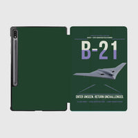Thumbnail for B-21 Raider design on dark green samsung tablet tablet case