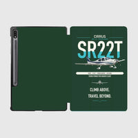 Thumbnail for Cirrus SR22T design on dark green samsung tablet tablet case