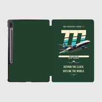 Thumbnail for Boeing 777-200LR design on dark green samsung tablet tablet case
