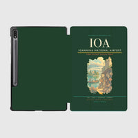 Thumbnail for Ioannina National Airport (IOA) design on dark green samsung tablet tablet case