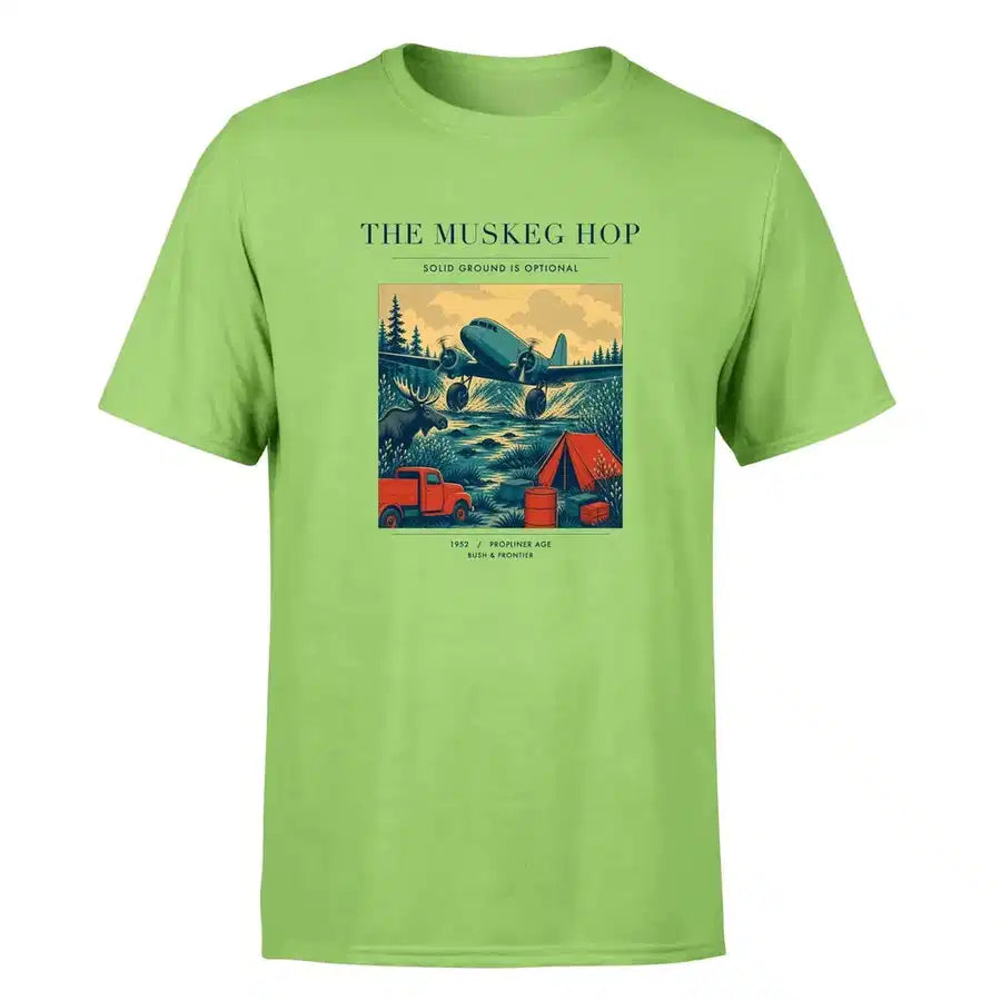 VINTAGE G4282 - The Muskeg Hop - Premium T-Shirt design on lightgreen premium t shirt