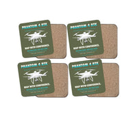 Thumbnail for DJI Phantom 4 RTK design on green army 4 pieces set coaster