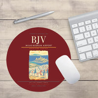 Thumbnail for Milas-Bodrum Airport BJV Mouse-Pad Round - Dark Red