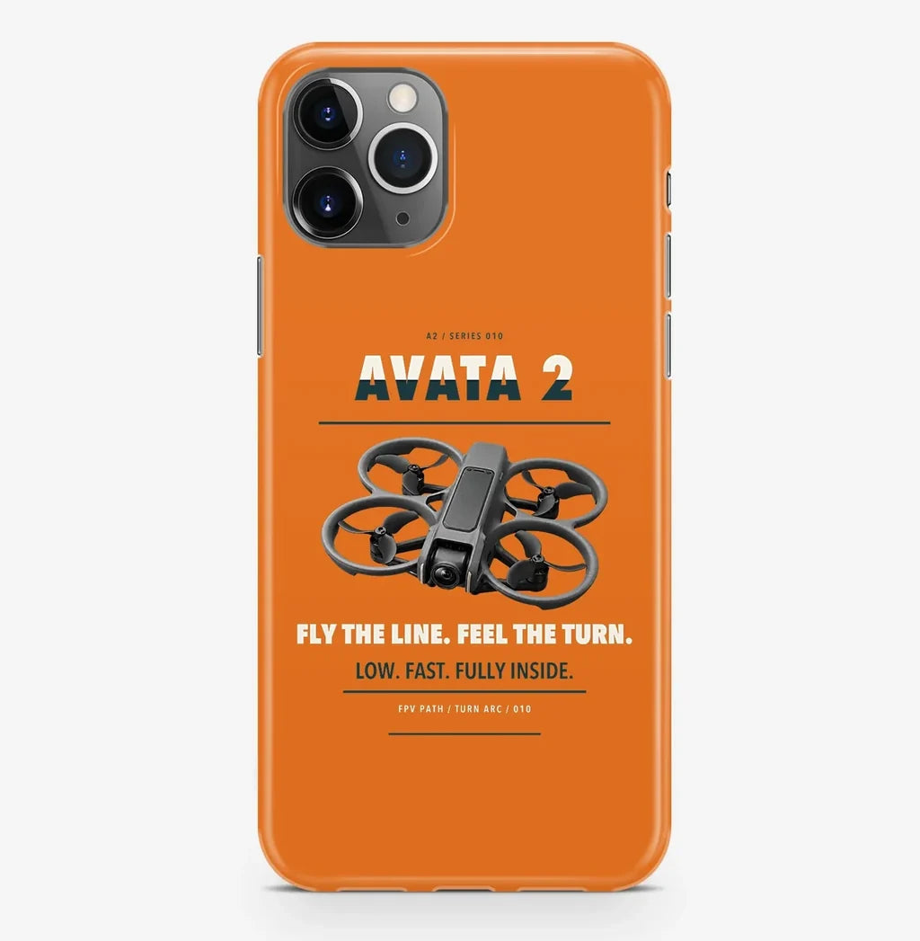 DJI Avata 2 Case ProMax design on orange iphone case promax