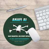 Thumbnail for Parrot ANAFI Ai design on dark green round mouse pad