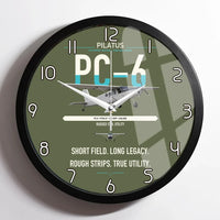 Thumbnail for Pilatus PC-6 Porter design on green army framed wall clock