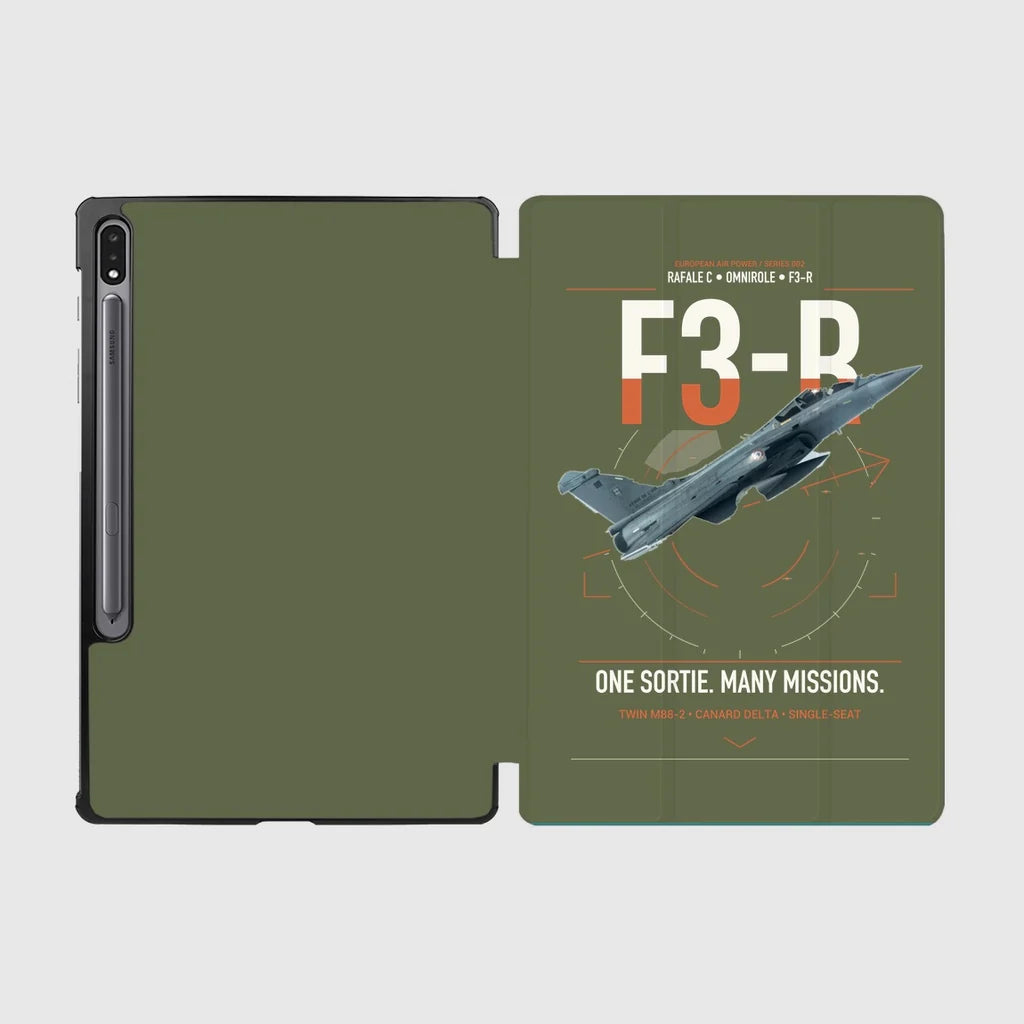 Dassault Rafale C — F3-R standard design on green army samsung tablet tablet case