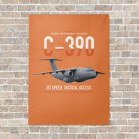 Thumbnail for C-390 Millennium vertical canvas print - no frame - orange background