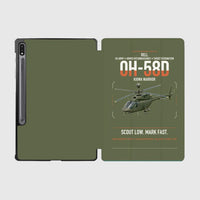 Thumbnail for Bell OH-58D Kiowa Warrior design on green army samsung tablet tablet case