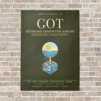 Thumbnail for Goteborg Landvetter Airport GOT - Canvas Framed - Green Army