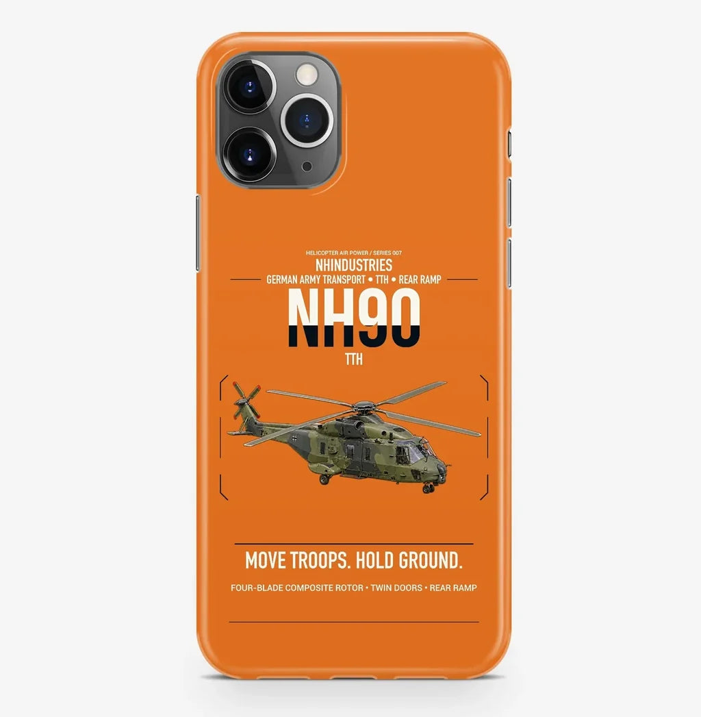 NHIndustries NH90 TTH design on orange magsafe iphone case, for iPhone Pro Max