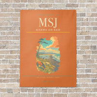 Thumbnail for Misawa Air Base MSJ vertical canvas print - no frame - orange background
