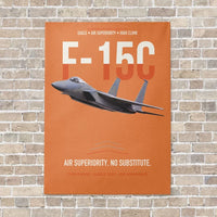 Thumbnail for F-15C Eagle Air Superiority No Substitute vertical canvas print - no frame - orange background