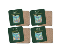 Thumbnail for Akureyri Airport AEY Coaster 4-Pieces-Set - Dark Green