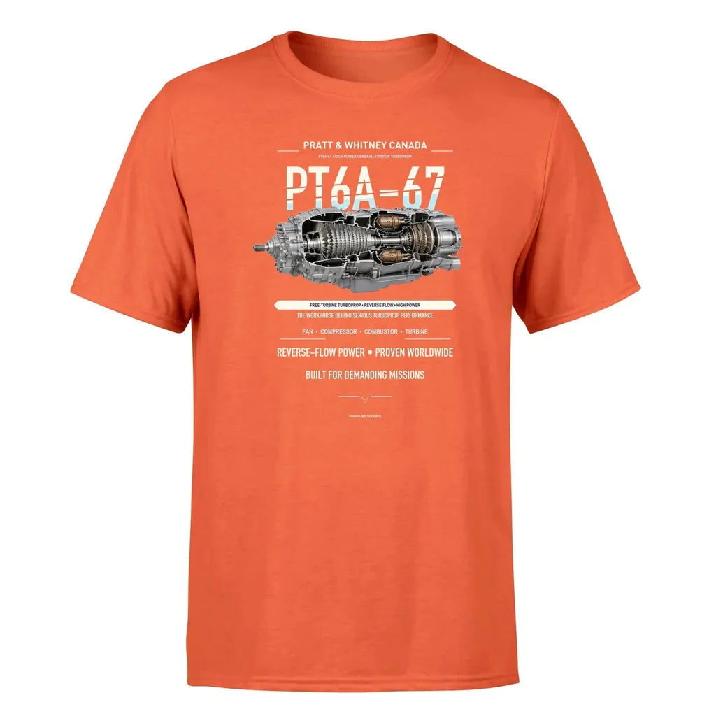 PT6A-67 design on orange single side