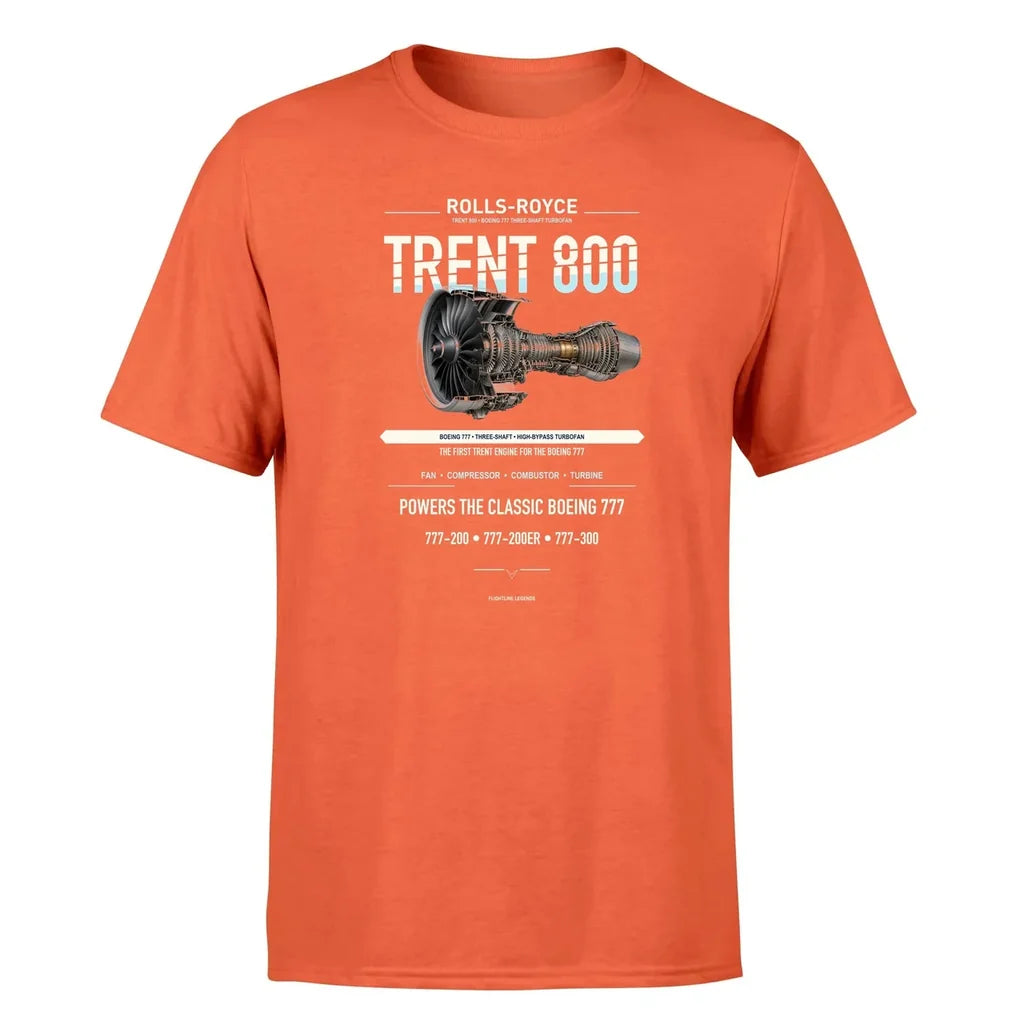 TRENT 800 design on orange single side
