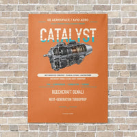 Thumbnail for CATALYST vertical canvas print - no frame - orange background