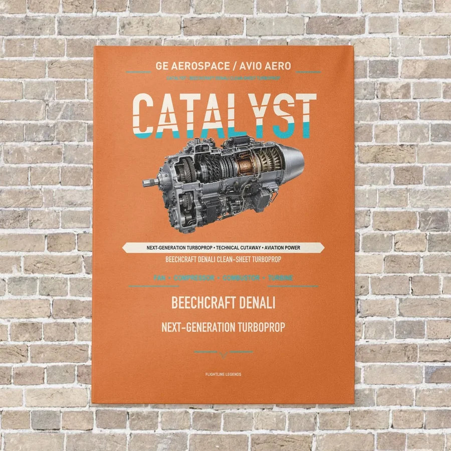 CATALYST vertical canvas print - no frame - orange background