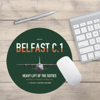 Thumbnail for Short Belfast C.1 design on dark green round mouse pad