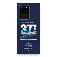 Thumbnail for Boeing 377 Stratocruiser design on samsung case - navy blue