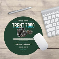 Thumbnail for TRENT 7000 design on dark green round mouse pad