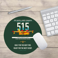 Thumbnail for De Havilland Canadair 515 design on dark green round mouse pad