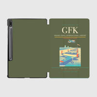 Thumbnail for Grand Forks International Airport (GFK) design on green army samsung tablet tablet case