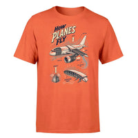 Thumbnail for SIGNAL 616 - How Planes Fly V2 - Premium T-Shirt design on orange premium t shirt