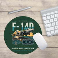 Thumbnail for F-14D Tomcat design on dark green round mouse pad