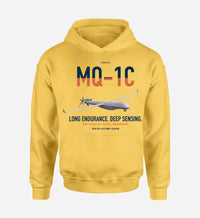 Thumbnail for MQ-1C Gray Eagle ER design on yellow double-side hoodie, single-side print