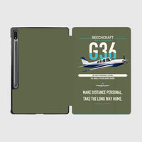 Thumbnail for Beechcraft Bonanza G36 design on green army samsung tablet tablet case