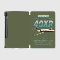 Thumbnail for Bombardier Learjet 40XR design on green army samsung tablet tablet case